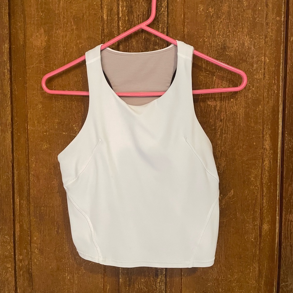 lululemon Wunder Train Racerback Tank Top in White, size 8